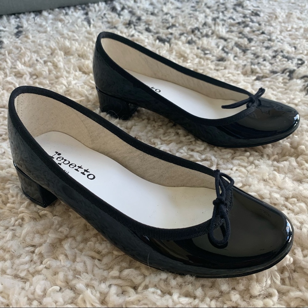 🩰REPETTO CAMILLE🩰 BLACK PATENT LEATHER SIZE FR37/US6/EU36